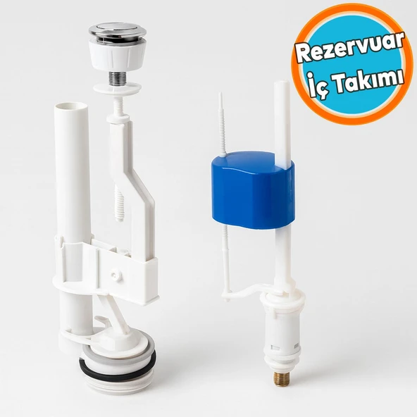 Çift Basmalı Rezervuar İç Takımı  İç Düzenek Otomatik Su Dolum Basma Alafranga Tuvalet Klozet Sifon