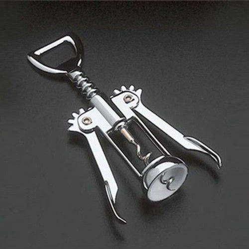 Krom Tirbuşon - 2 Fonksiyonlu Paslanmaz Metal (5284) - Resim 2