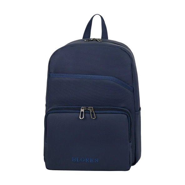 pilelistore SUNİ DERİ ŞIK TASARIM LAPTOP BÖLMELİ SIRT ÇANTASI MAVİ