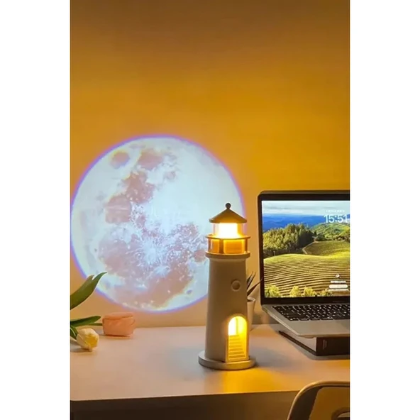 Deniz Feneri Projektör Gece Lambası - Resim 4