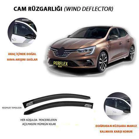 Renault Cam Ruzgarlıgı Classıc Tip 4 Parca Megane 4 Sedan  2016+ - Perflex Pa4-Rn14 ürün görseli