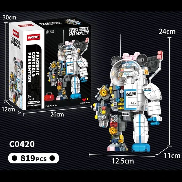 C0420 oyuncak Robot modeli eğitim yapı taşları tuğla setiPCS:819 PARÇA - 5