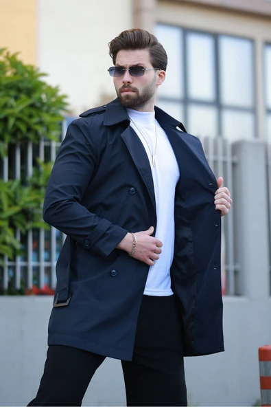 Apoletli Kemerli Trençkot - 2