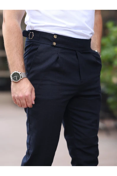 Keten Old Money Pantolon - 6