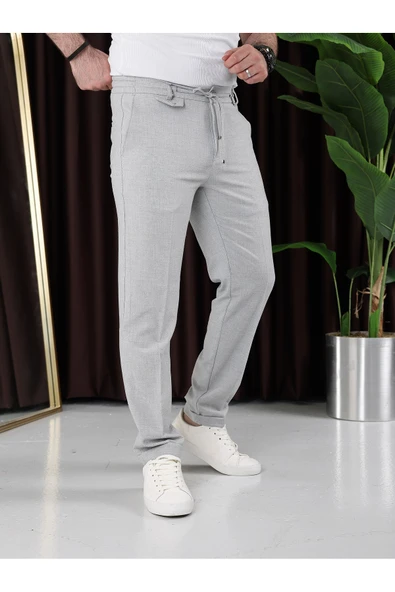 Ütü Gerektirmeyen Gofre Kumaş Jogger Pantolon