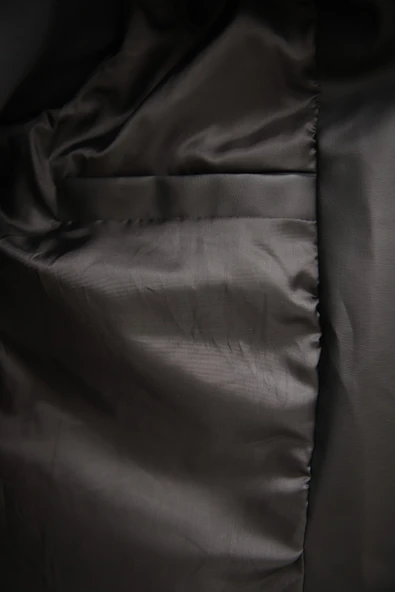 ERKEK FERMUARLI SLİM FİT DERİ CEKET - 12