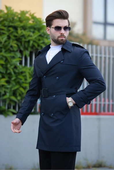 Apoletli Kemerli Trençkot - 4