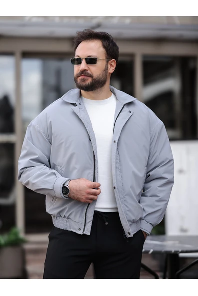 ERKEK SALAŞ OVERSİZE TREND DERİ CEKET - Resim 11