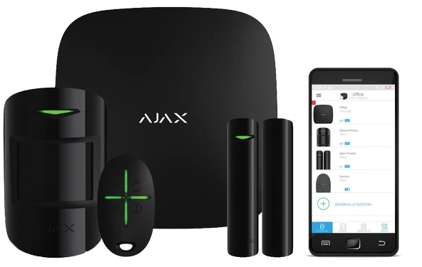 AJAX StarterKit 4G, Kablosuz, Alarm Kiti, SIYAH