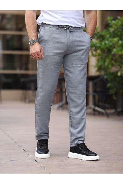 Keten Jogger Pantolon - 6