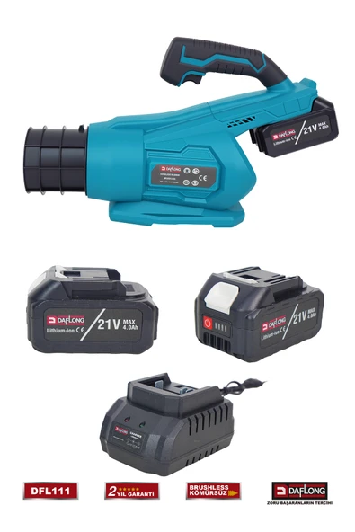 DAFLONG PROFESYONEL KÖMÜRSÜZ MOTOR 35000RPM ŞARJLI HAVA ÜFLEME DFL-111 - Resim 3