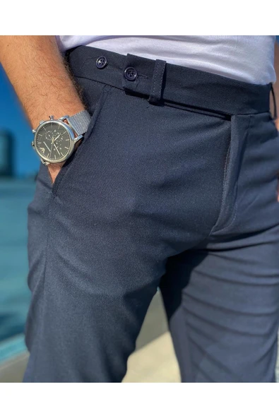Slim Fit Dar Kesim İtalyan Model Kumaş Pantolon - 2