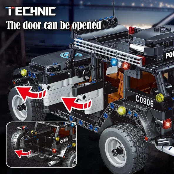 Amazon'un Çok Satan SWAT Özel Polis Araç Modeli TuğlaYapı Blok Set:787 PARÇA - 4