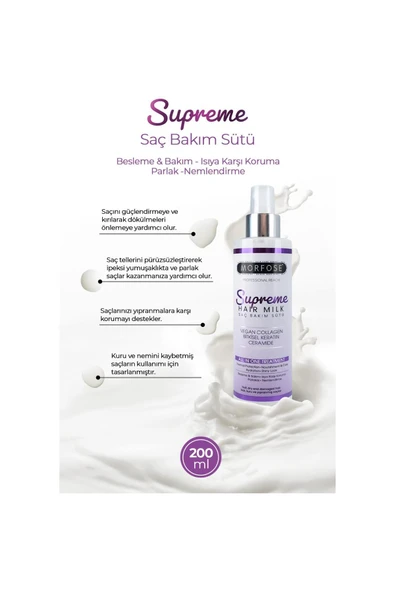 Morfose Supreme Saç Bakım Sütü 300 Ml - 2
