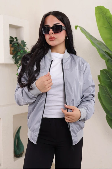 KADIN TAM KALIP  BOMBER CEKET - 9