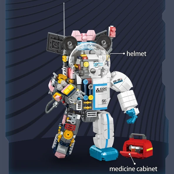 C0420 oyuncak Robot modeli eğitim yapı taşları tuğla setiPCS:819 PARÇA - 3