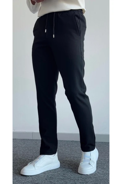Esnek Rahat Beli Lastikli Jogger Pantolon - 4