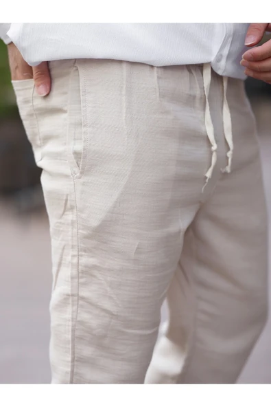 Müslin Kumaş Hafif Rahat Jogger - 3