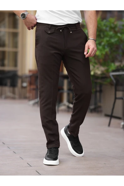 Ütü Gerektirmeyen Slim Fit Gofre Jogger - 8