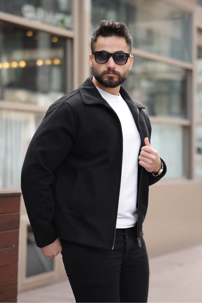 Şık ve Basic Slim Fit Kaşe Ceket - 11