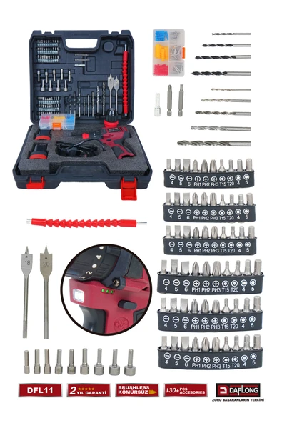 DAFLONG PRO DİJİTAL EKRANLI DİJİTAL AYARLANABİLİR HIZLI ÇELİK MANDREN ARMUT BATARYA+MANDREN HEDİYELİ DFL-11 - 3