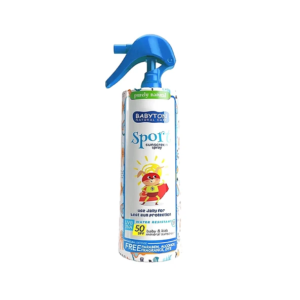 Babyton Sport Sunscreen Spray Bebek ve Çocuklar İç ürün görseli
