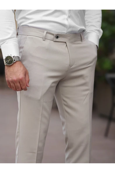 A Kalite Slim Fit Likralı Kumaş Pantolon