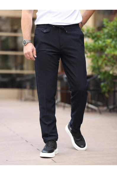 Ütü Gerektirmeyen Slim Fit Gofre Jogger - 11