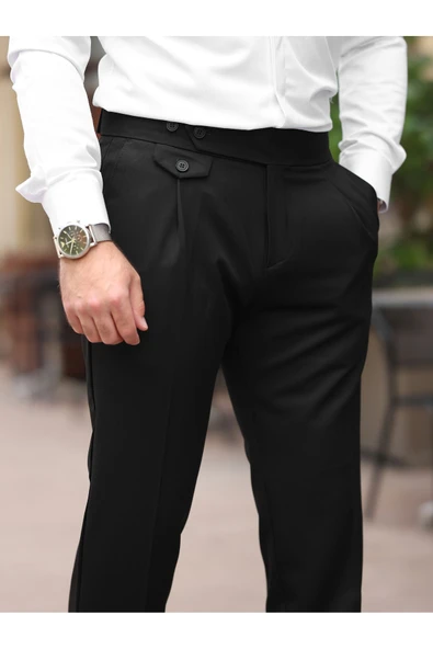 Yeni Premium Pileli Old Money Kumaş Pantolon - 4