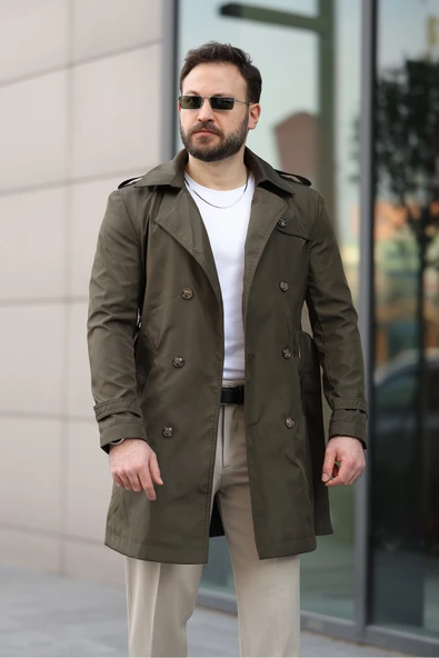 Apoletli Kemerli Trençkot - 10