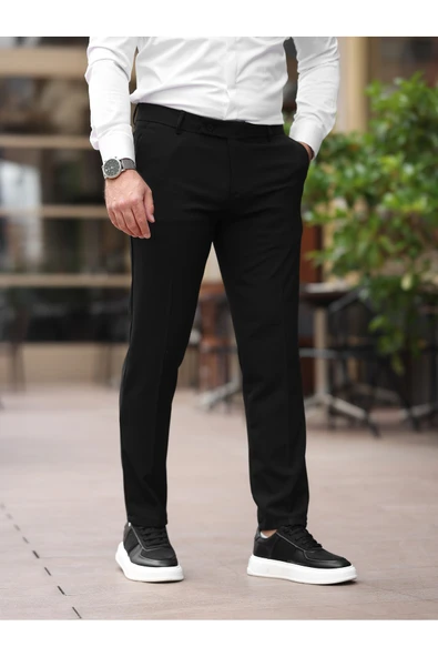 A Kalite Slim Fit Likralı Kumaş Pantolon - 7
