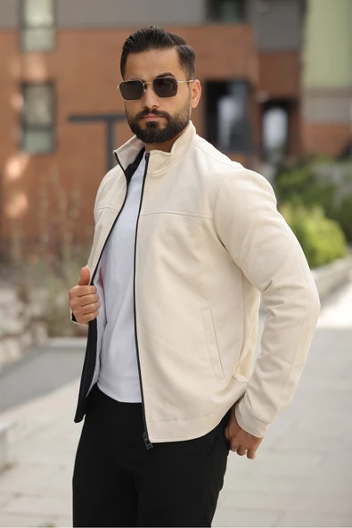 Basic Baharlık Süet Ceket - Sade ve Şık Stil - 10