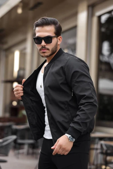 UNİSEX OVERSİZE KOL DETAY ASTARLI  KOLEJ CEKET