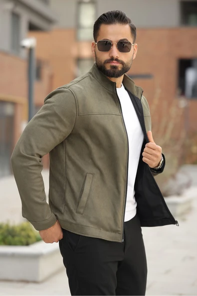Basic Baharlık Süet Ceket - Sade ve Şık Stil - 5