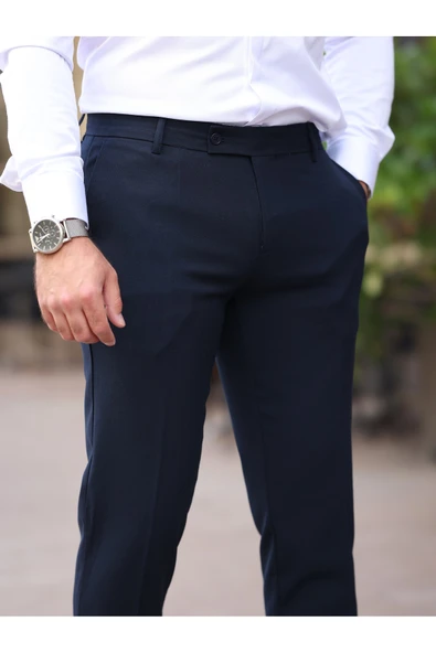 A Kalite Slim Fit Likralı Kumaş Pantolon - 9