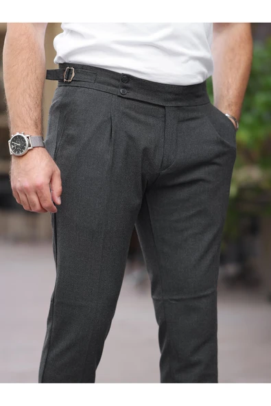 Old Money Pileli Likralı Kumaş Pantolon - 9