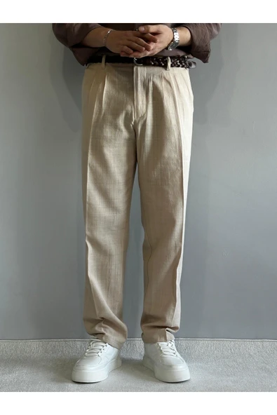 Suni Deri Vintage Örgü Kemer - 5