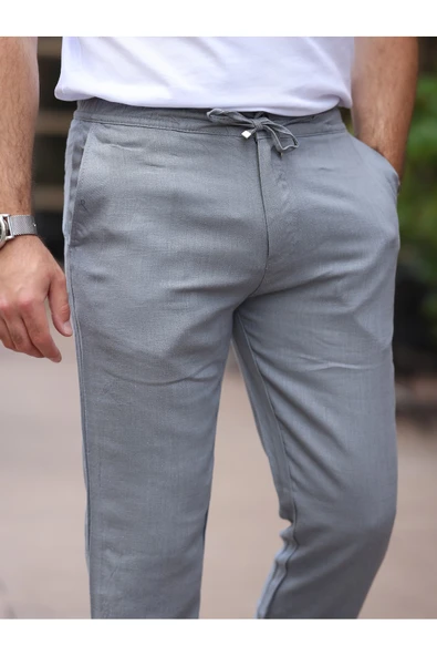 Keten Jogger Pantolon - 4