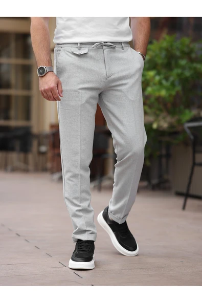 Ütü Gerektirmeyen Slim Fit Gofre Jogger - 5