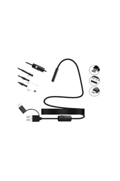 Endoskop Yılan Video Kamera Led’li 10 Metre 7 Mm Sert Kablo - Resim 4