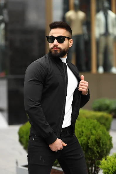 ERKEK BOMBER CEKET - Resim 5
