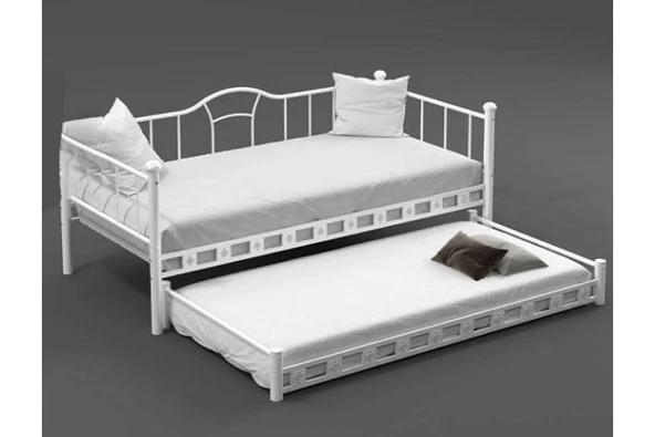 ARGİMO Kamelya Yavrulu Daybed Sedir Karyola Beyaz 90x200cm - 7