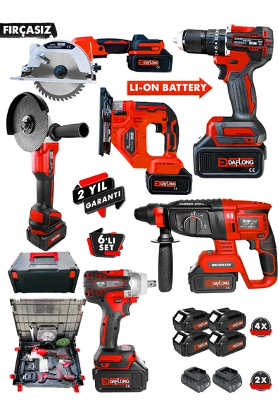 DAFLONG PROFESSİONEL KÖMÜRSÜZ BAKIR SARGILI ÇELİK SANZUMAN 6'LI SET SUNTA KESME +DEKOPAJ - 2