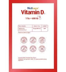 Wellcare Vitamin D3 Sprey 600 IU 30 ml - Resim 3