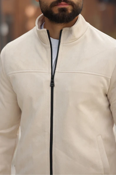 Basic Baharlık Süet Ceket - Sade ve Şık Stil - Resim 12