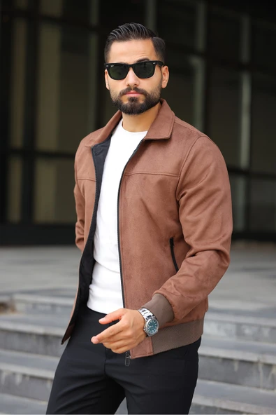 Polo Yaka Baharlık Süet Ceket - 10