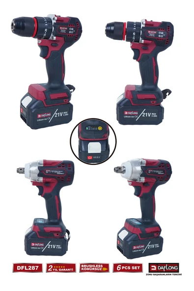 DAFLONG PRO TAŞIMA ÇANTALI 6'LI SET BÜYÜK TİLKİ KUYRUĞU+LED FENER DFL-287 - 5