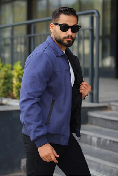 Polo Yaka Baharlık Süet Ceket - 2