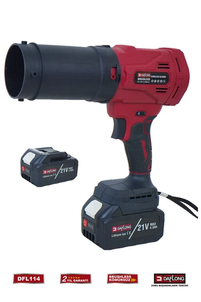 DAFLONG 21V KÖMÜRSÜZ HAVA ÜFLEME 32.000 RPM BAHÇE VE ARAÇ KURUTMA MANGAL HARLAMA DFL-114 - 3