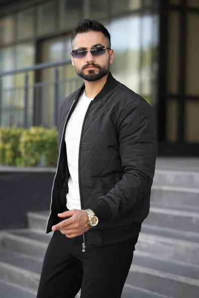 Şık Unisex Kapitone Dar Kalıp Old Money Kolej Ceket - Zamansız ve Konforlu Stil - Resim 2